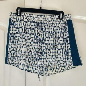 Aqua Blue Print Shorts